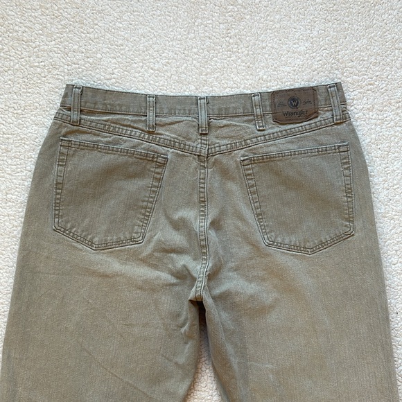 Vintage 90s Beautifully Faded Wrangler Straight Leg Earth Tone Pants - Picture 2 of 8